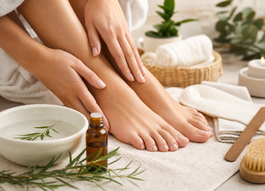 Rutina natural y suave para cuidar las uñas de los pies