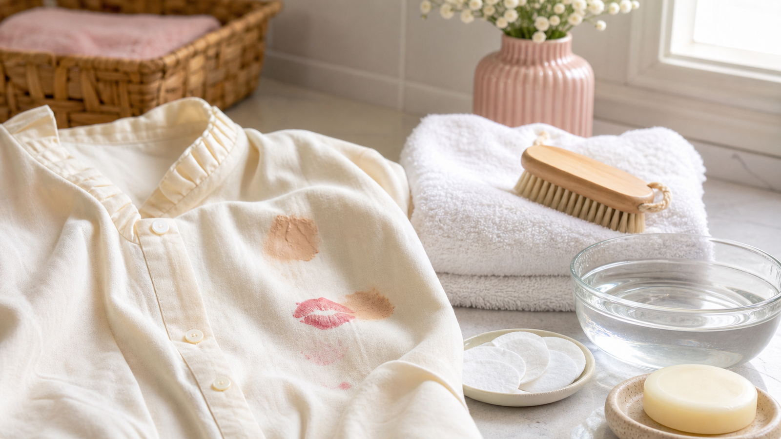 Cómo eliminar manchas de maquillaje en la ropa sin estropear el tejido